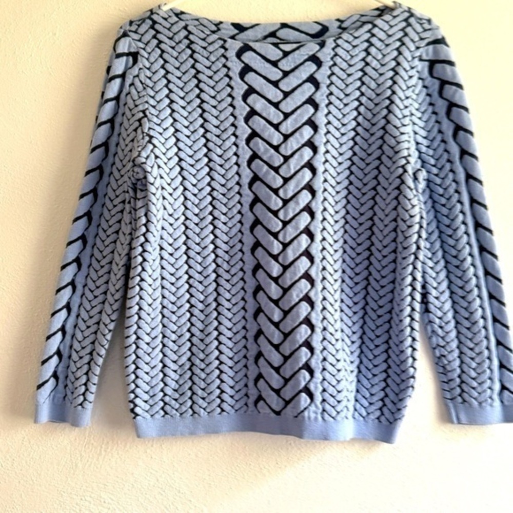 Worthington Women's Navy & Light Blue Sweater, Sz M.